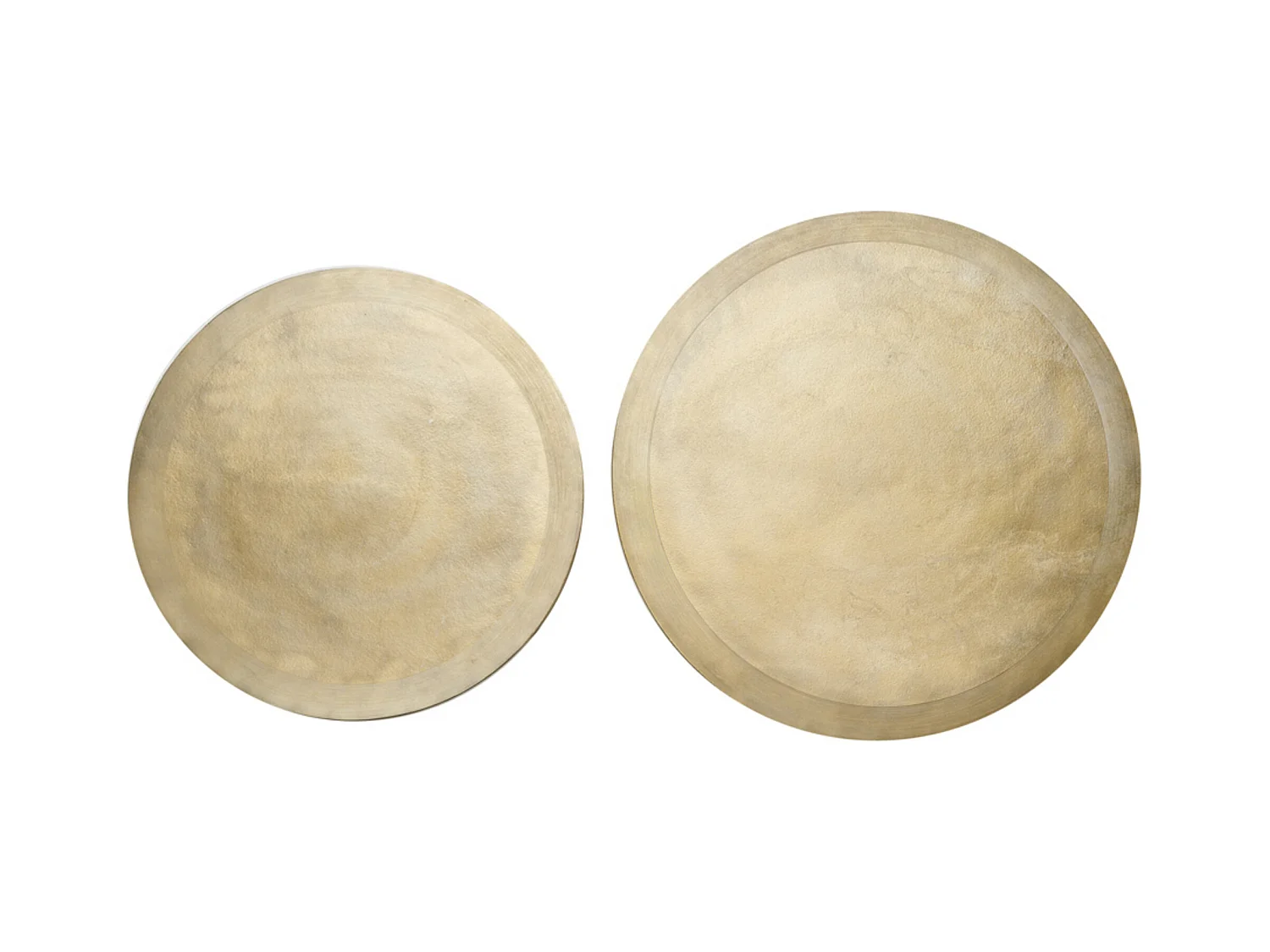 Table basse TALCA - Ø75x45cm - Doré - Lot de 2