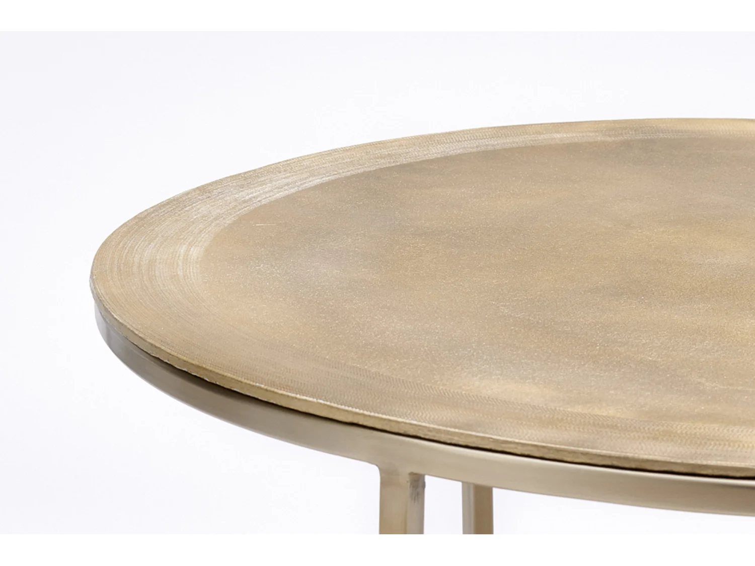 Table basse TALCA - Ø75x45cm - Doré - Lot de 2