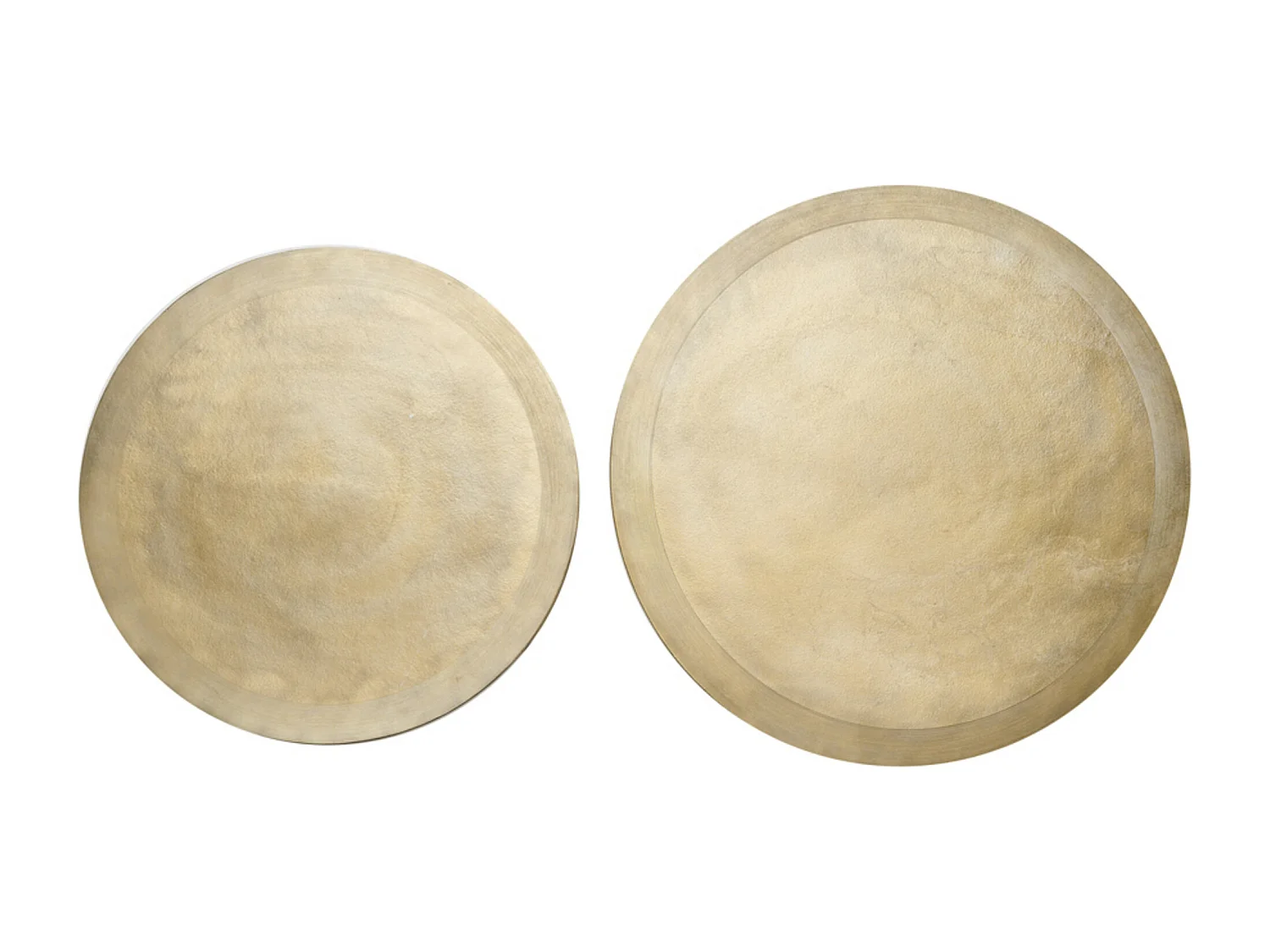 Table basse TALCA - Ø75x45cm - Doré - Lot de 2