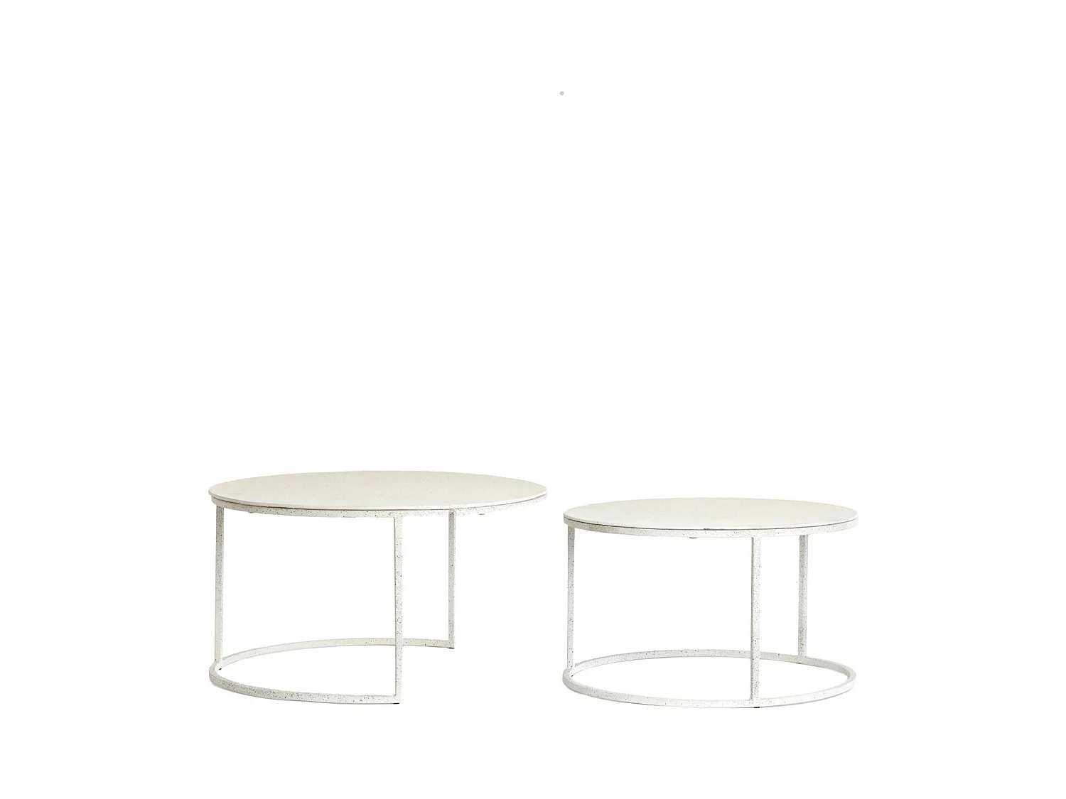 Table basse SADAR - Ø75x42cm - Blanc - Lot de 2