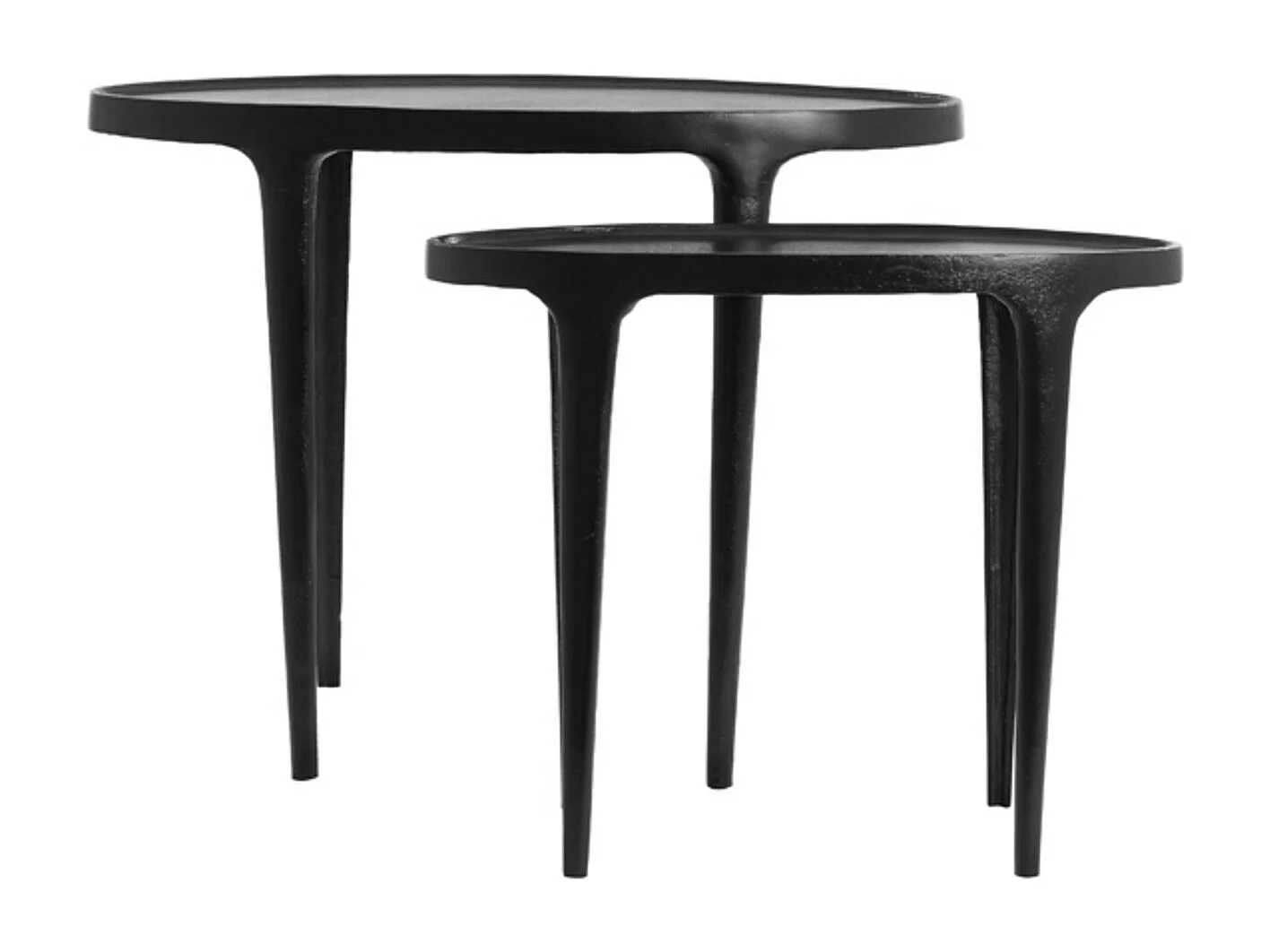 Table d'appoint ARICA - 70x33x53cm - Noir - Lot de 2