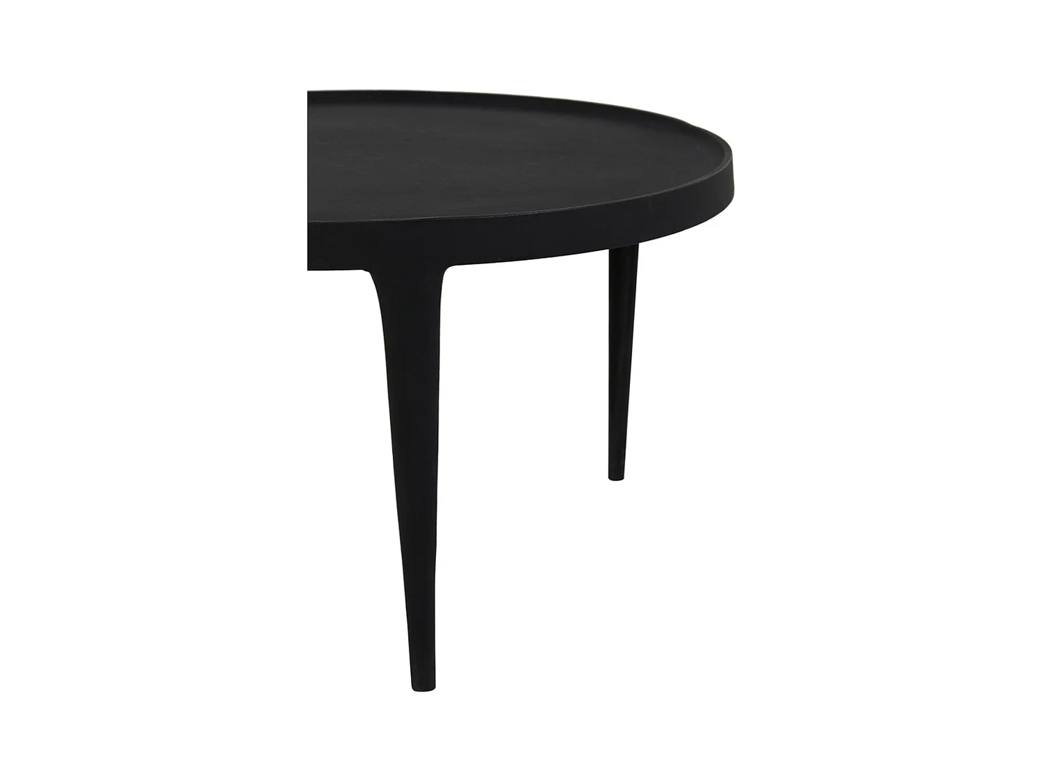 Table basse TOBIAS - Ø75x44cm - Noir - Lot de 2