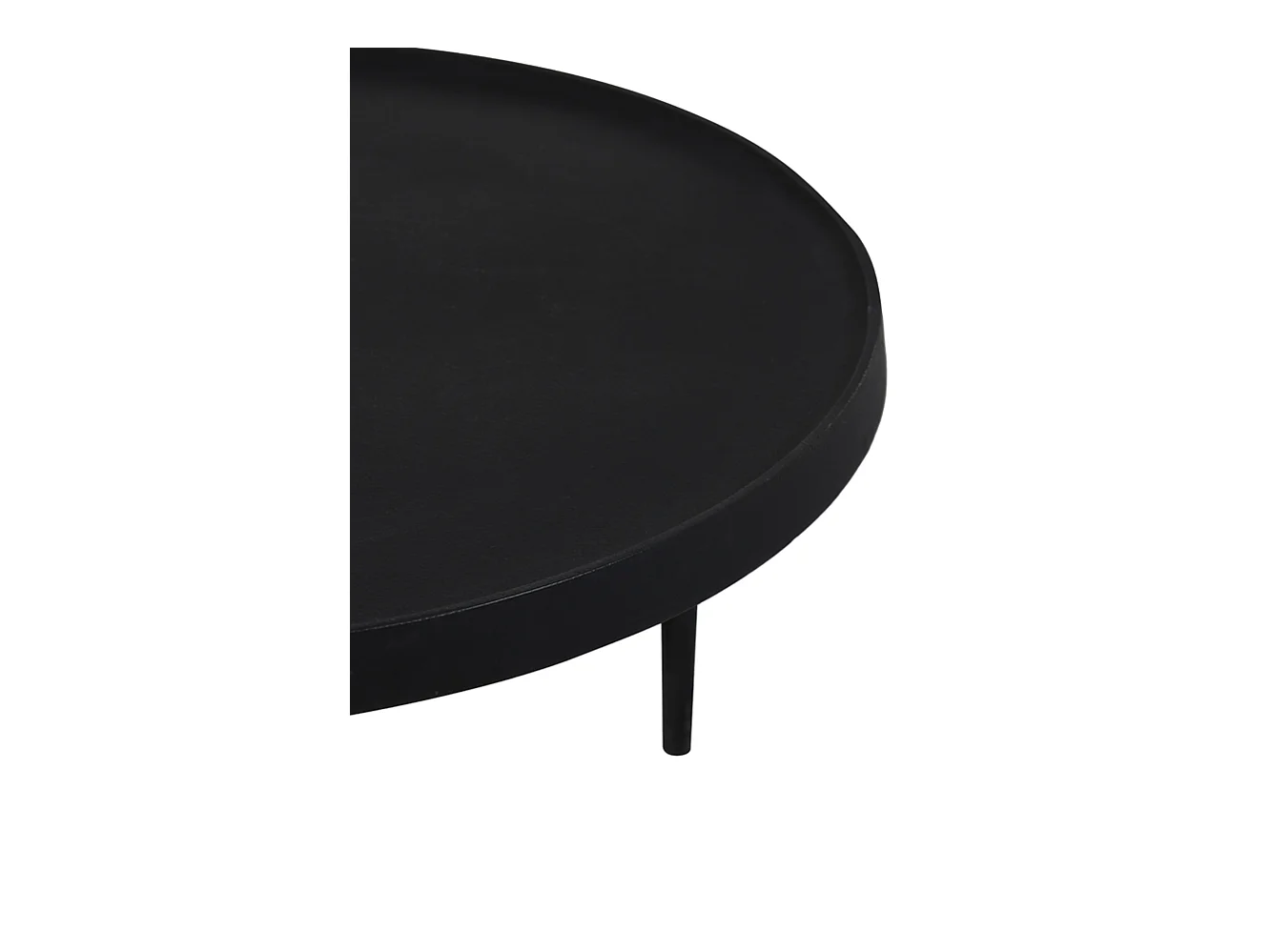 Table basse TOBIAS - Ø75x44cm - Noir - Lot de 2