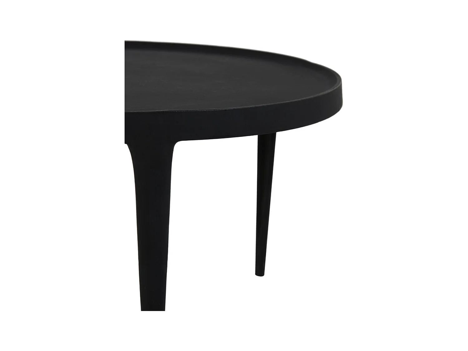 Table basse TOBIAS - Ø75x44cm - Noir - Lot de 2