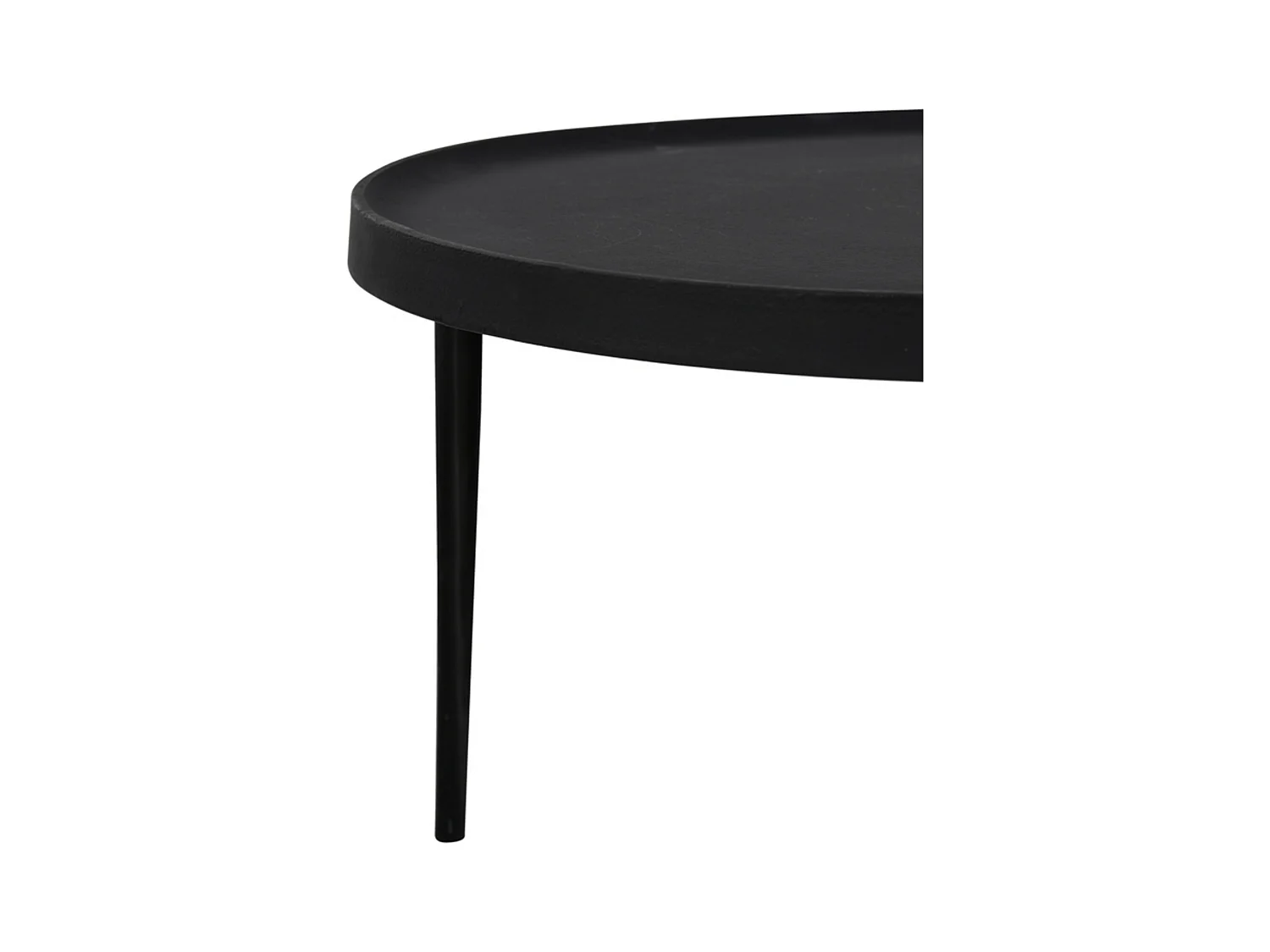 Table basse TOBIAS - Ø75x44cm - Noir - Lot de 2