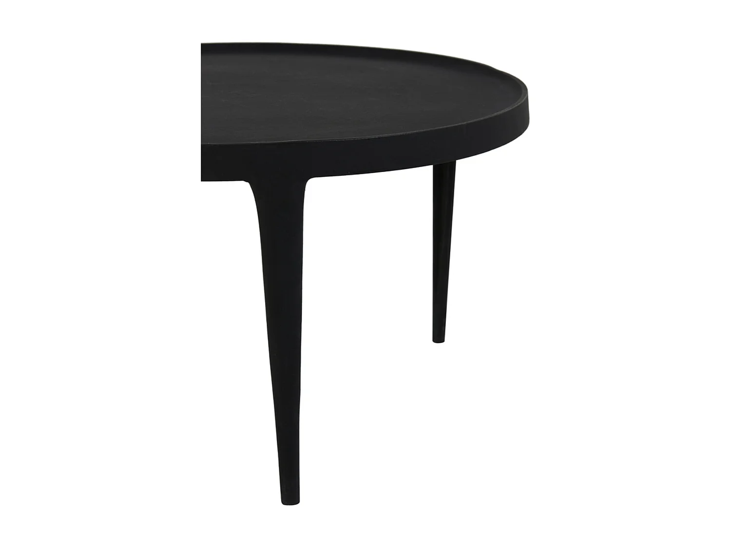 Salontafel TOBIAS - Ø75x44cm - Zwart - Set van 2