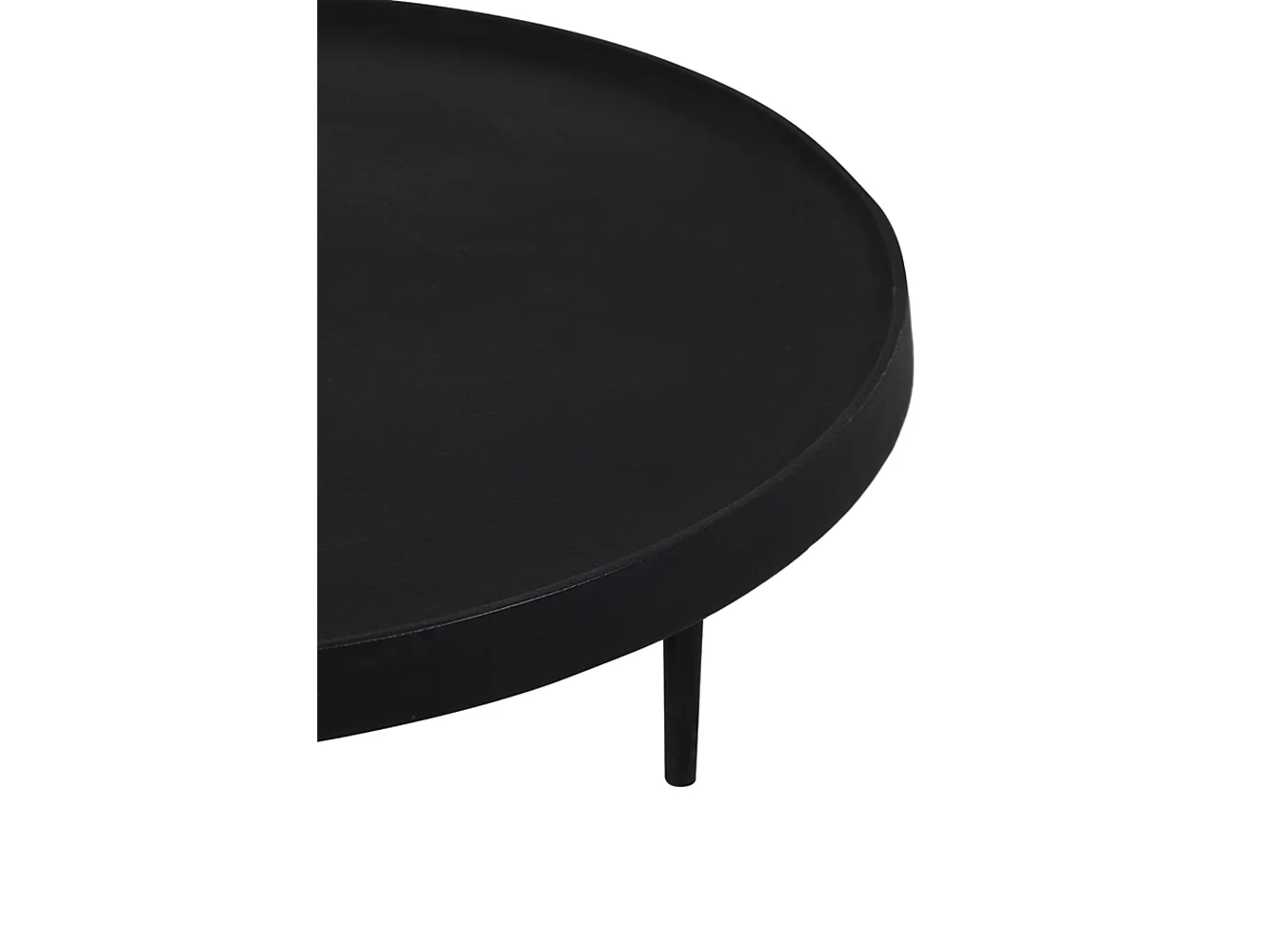 Salontafel TOBIAS - Ø75x44cm - Zwart - Set van 2