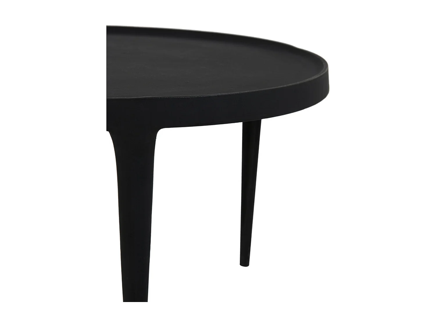 Salontafel TOBIAS - Ø75x44cm - Zwart - Set van 2