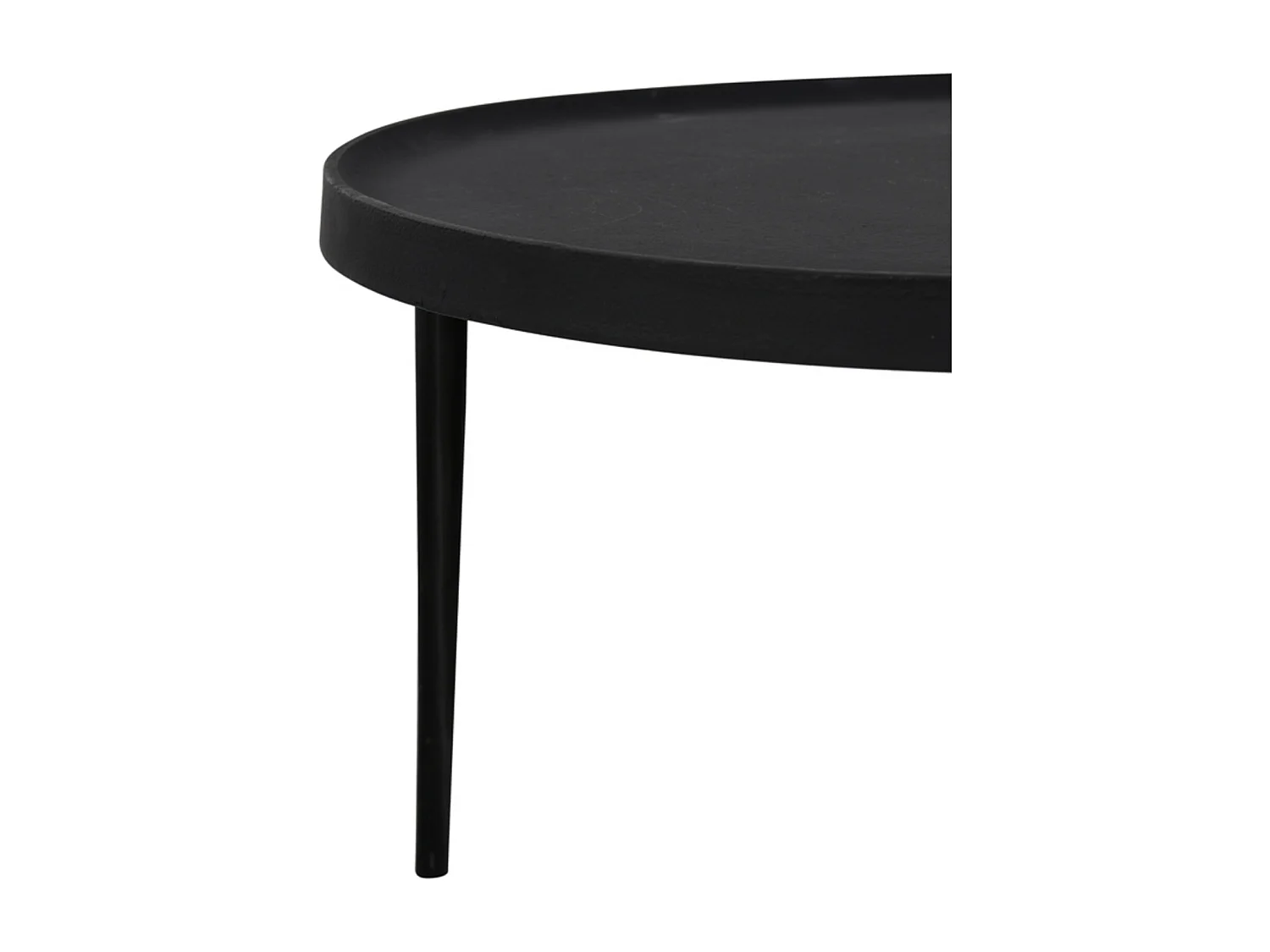 Salontafel TOBIAS - Ø75x44cm - Zwart - Set van 2