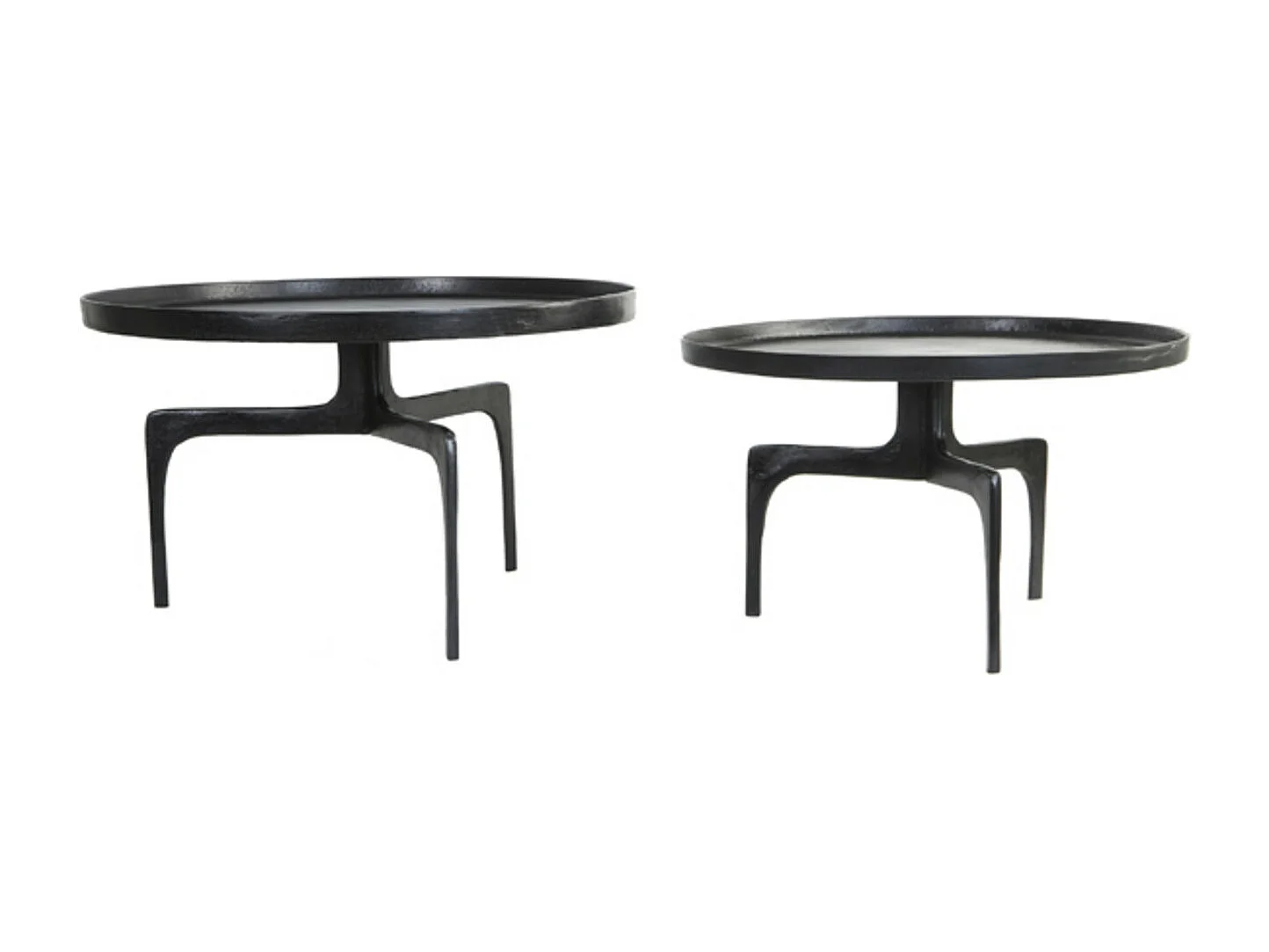 Table basse PANO - Ø75x44cm - Bronze - Lot de 2