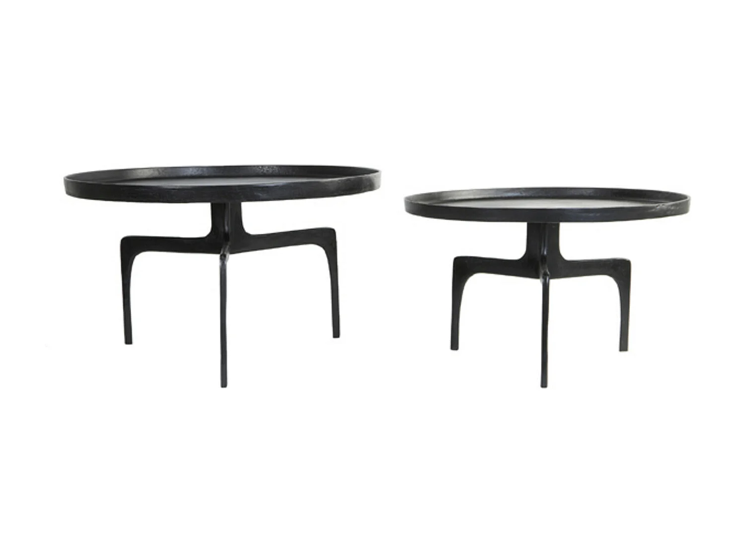 Table basse PANO - Ø75x44cm - Bronze - Lot de 2