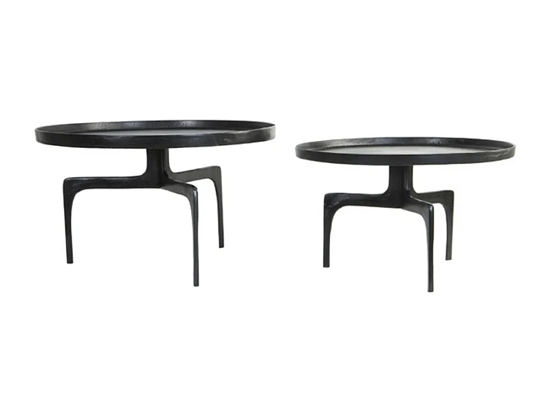 Table basse PANO - Ø75x44cm - Bronze - Lot de 2