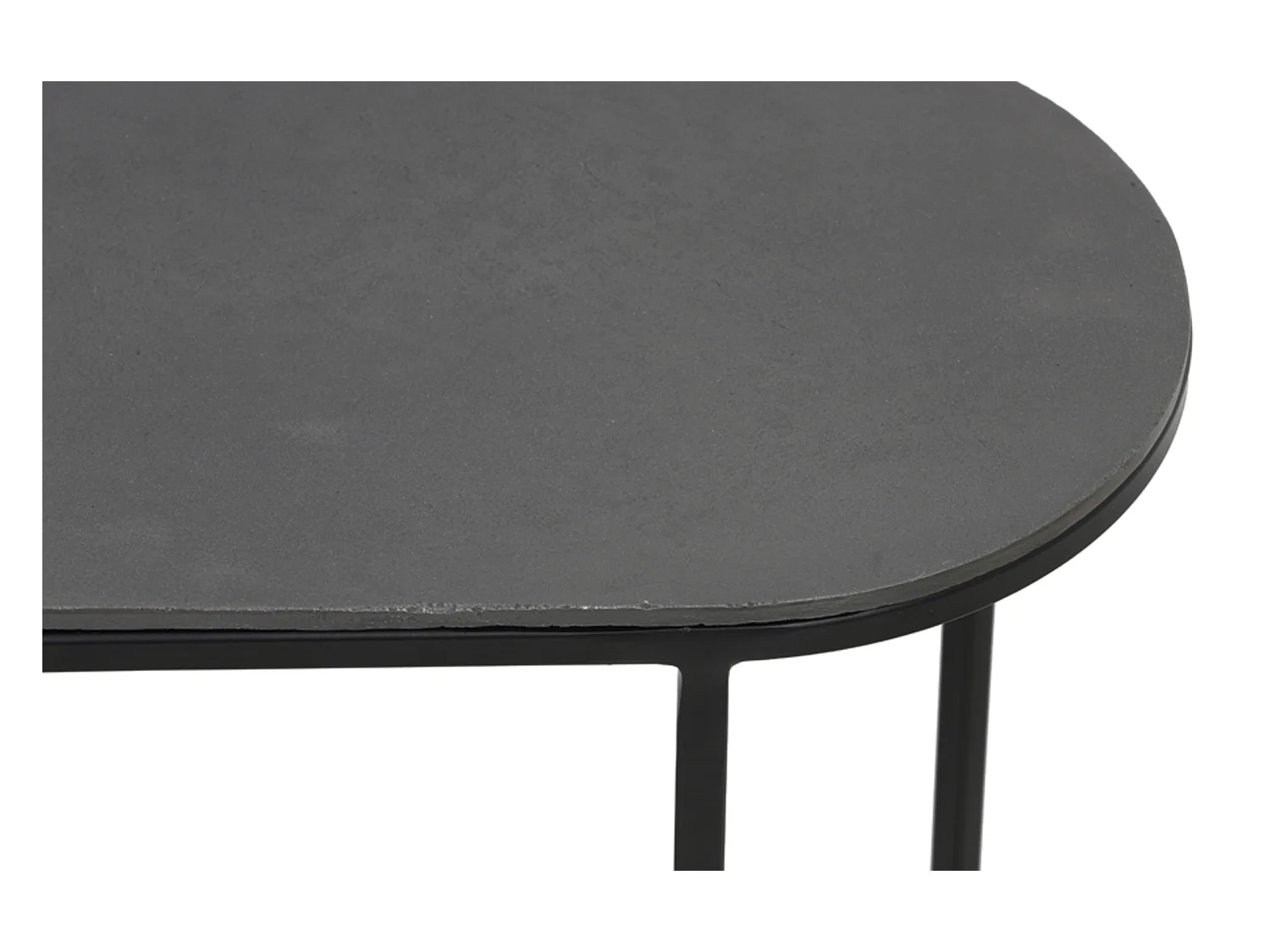 Table d'appoint BOCOV - 53x26x53cm - Noir - Lot de 2