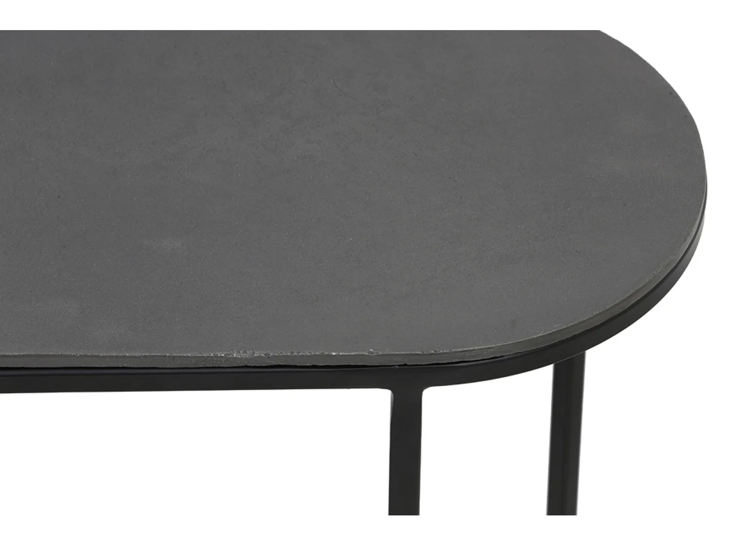 Table d'appoint BOCOV - 53x26x53cm - Noir - Lot de 2
