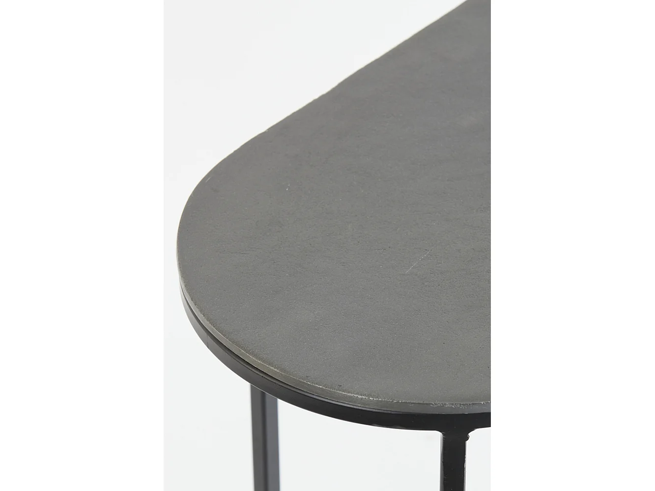 Table d'appoint BOCOV - 53x26x53cm - Noir - Lot de 2