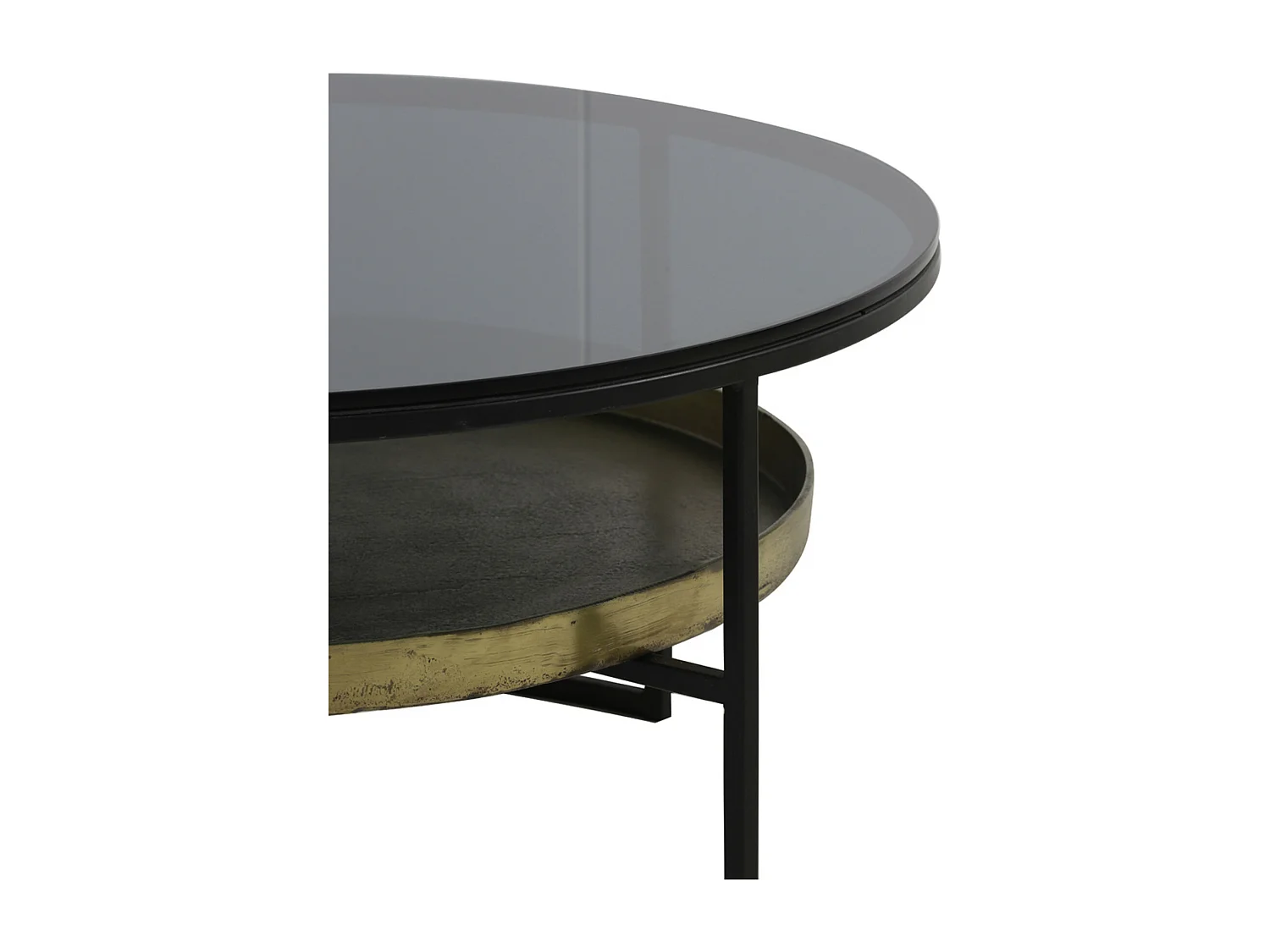 Salontafel ROWDY - Ø88x40cm - Zwart