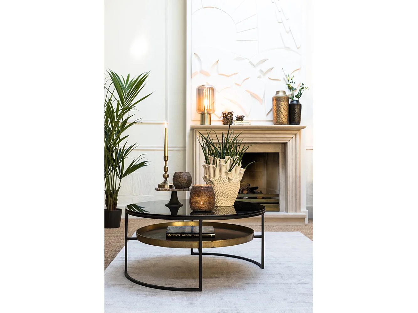 Salontafel ROWDY - Ø88x40cm - Zwart