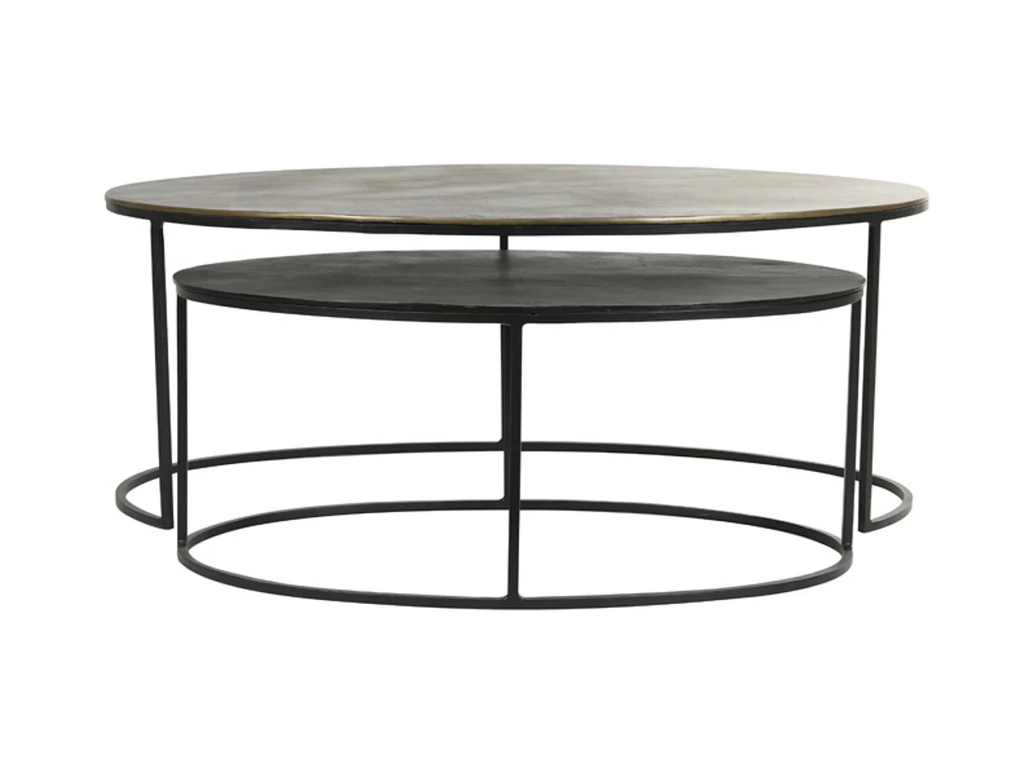 Salontafel PAXSON - 103x60x40cm - Brons - Set van 2