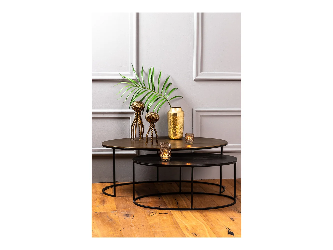 Salontafel PAXSON - 103x60x40cm - Brons - Set van 2