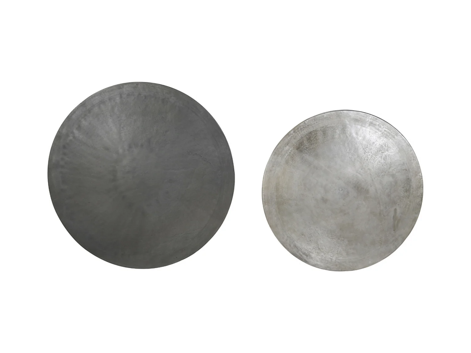 Table basse TALCA - Ø75x45cm - Argent - Lot de 2