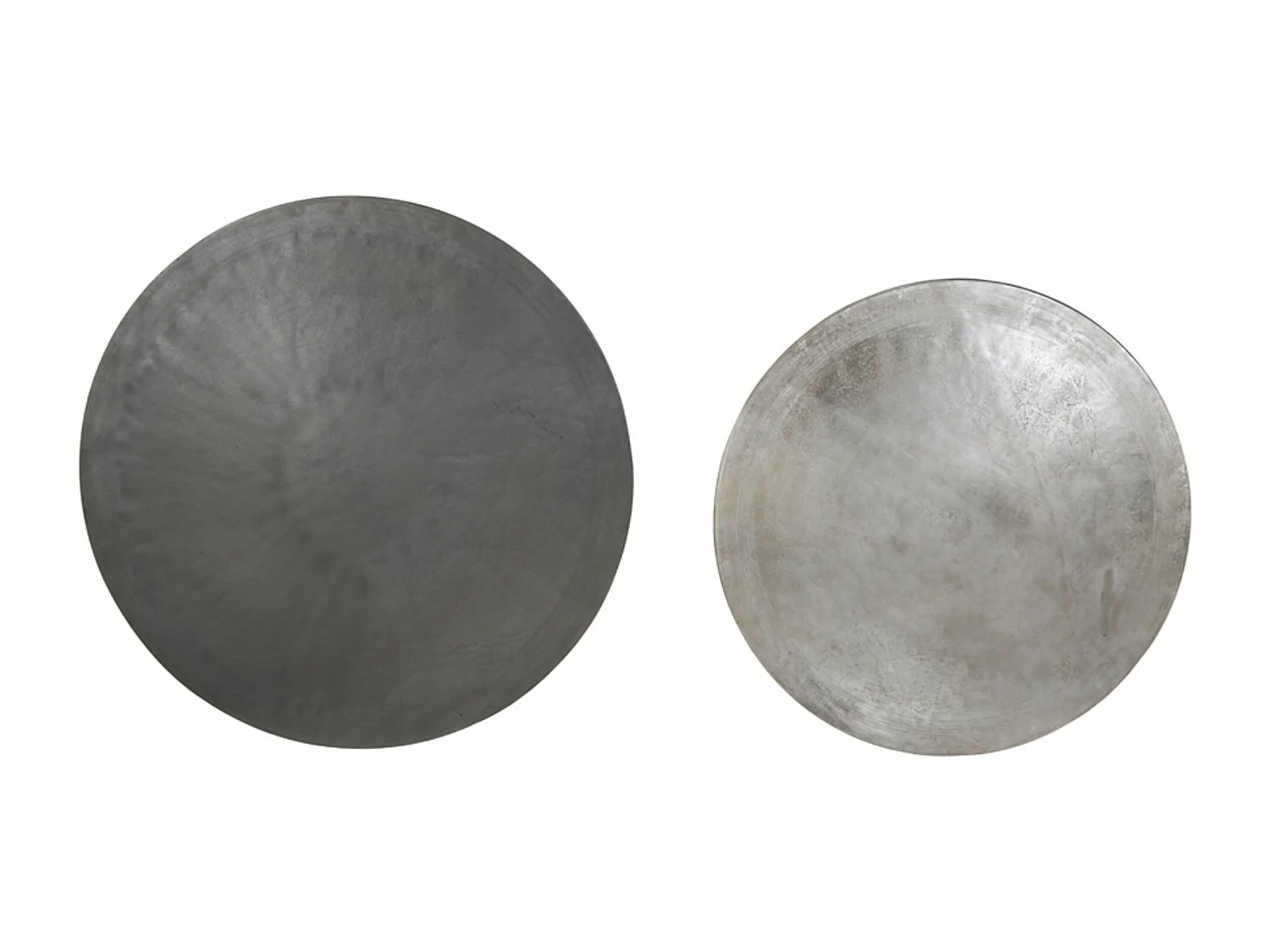 Table basse TALCA - Ø75x45cm - Argent - Lot de 2