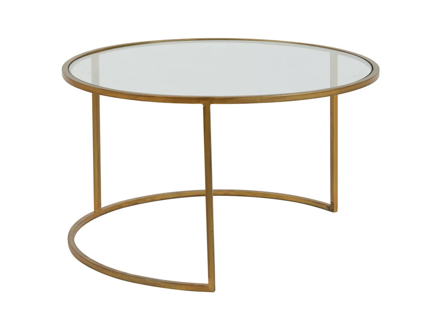 Salontafel DUARTE - Ø75x44cm - Goud - Set van 2