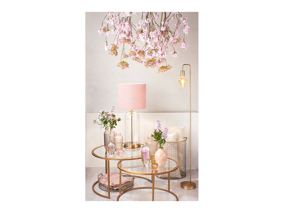 Salontafel DUARTE - Ø75x44cm - Goud - Set van 2