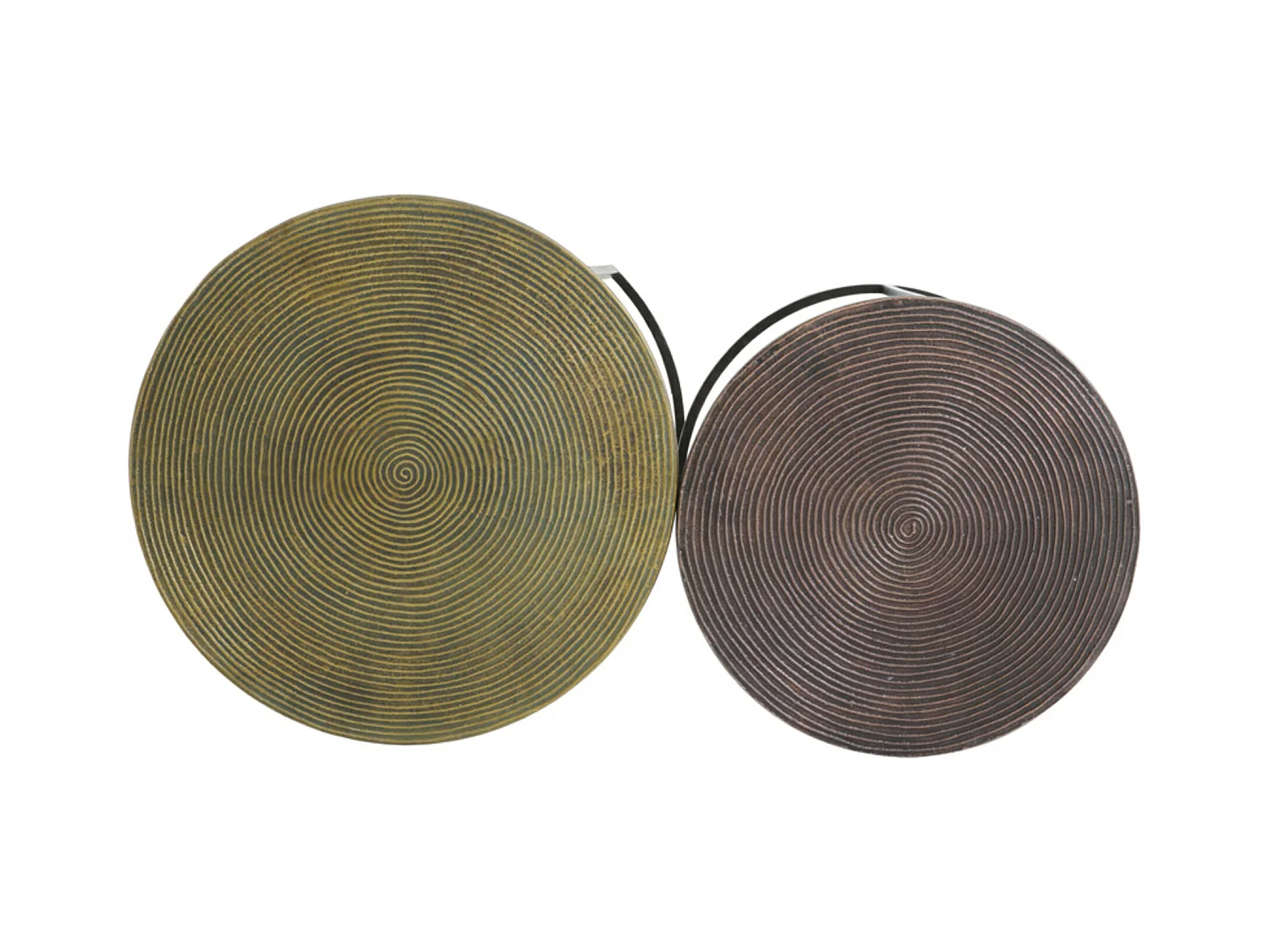 Table d'appoint TALCA - Ø49x52cm - Bronze - Lot de 2