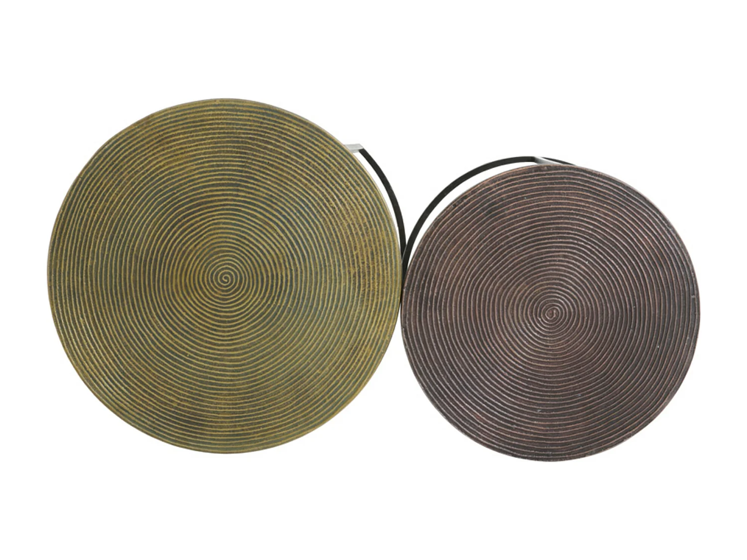 Table d'appoint TALCA - Ø49x52cm - Bronze - Lot de 2