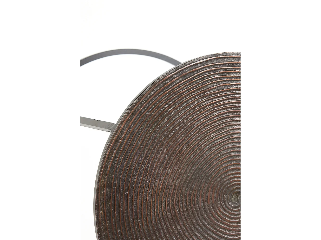 Table d'appoint TALCA - Ø49x52cm - Bronze - Lot de 2