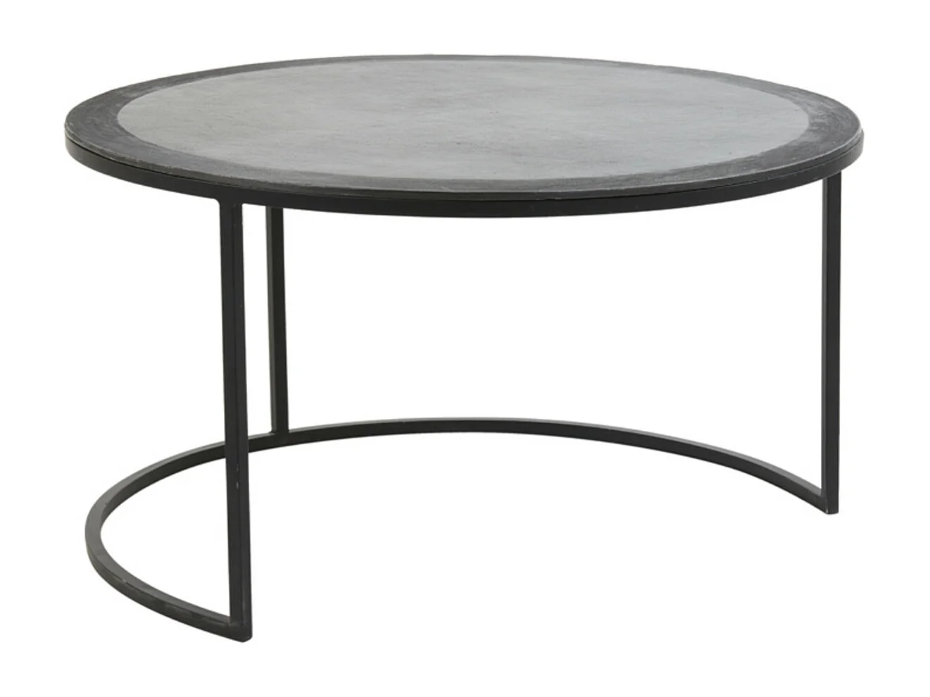 Table basse TALCA - Ø75x45cm - Noir - Lot de 2