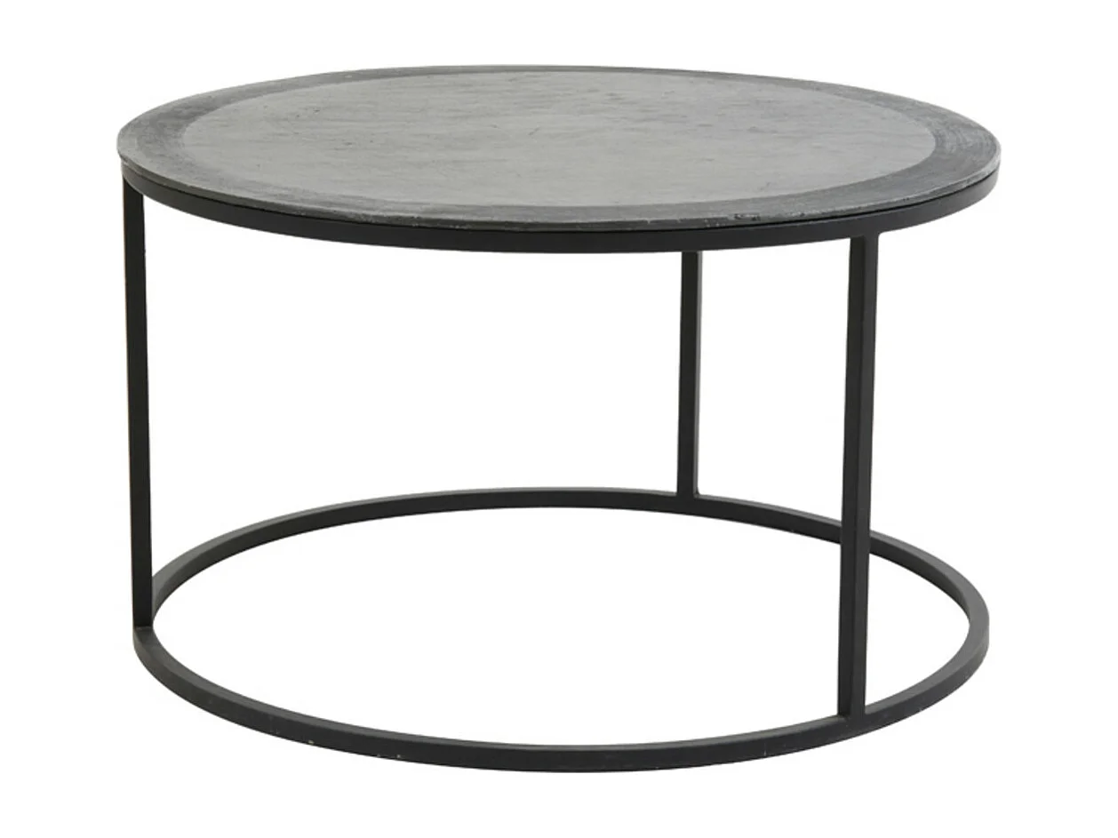 Table basse TALCA - Ø75x45cm - Noir - Lot de 2