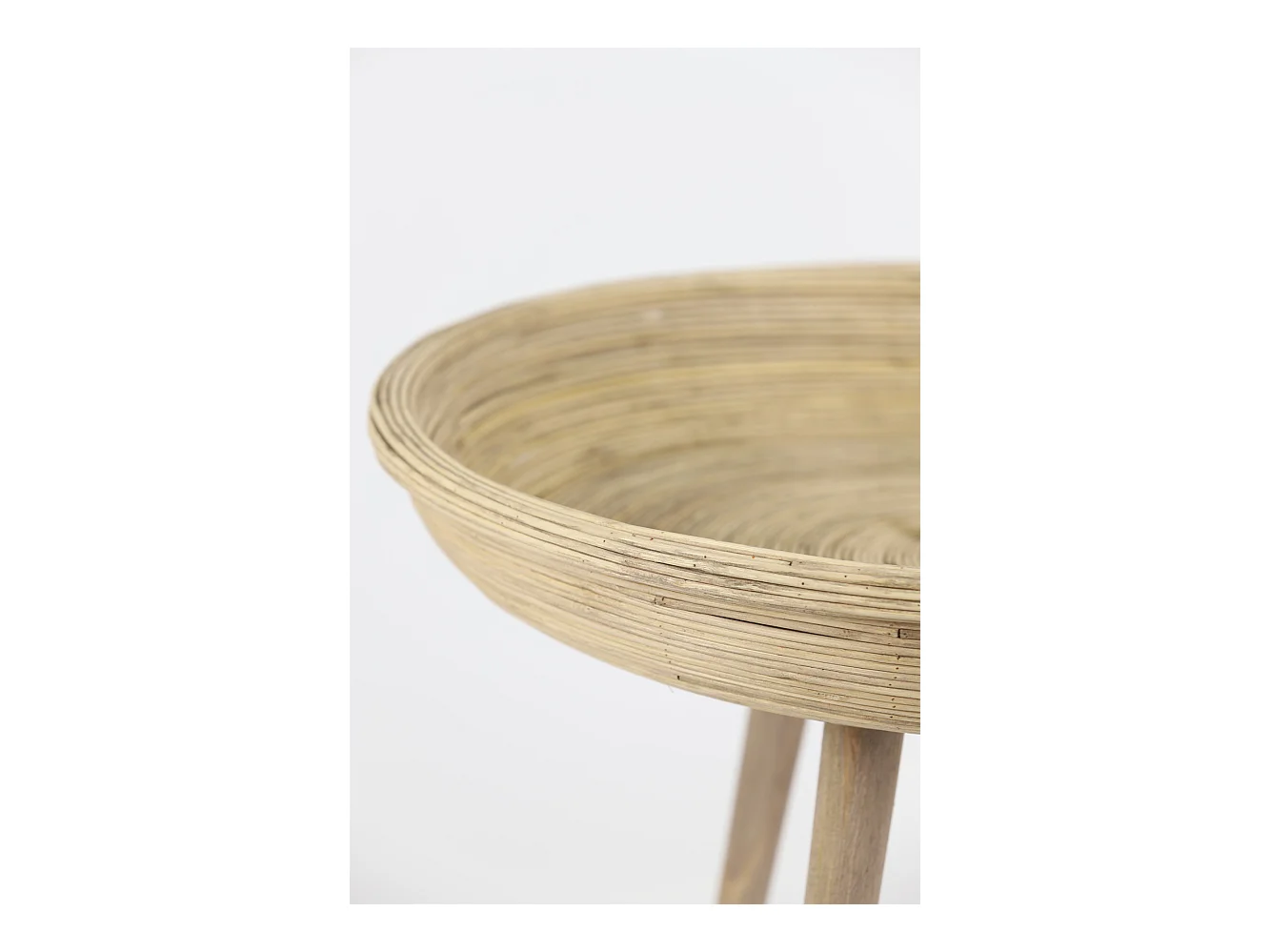 Table d'appoint COLON - Ø56x48cm - Marron - Lot de 2