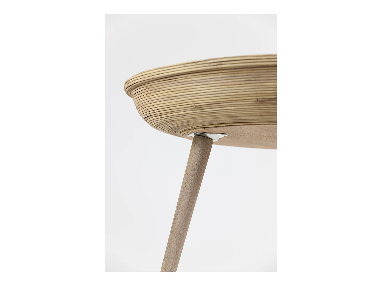 Table d'appoint COLON - Ø56x48cm - Marron - Lot de 2