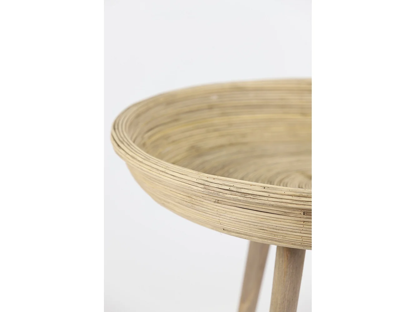 Bijzettafel COLON - Ø56x48cm - Bruin - Set van 2