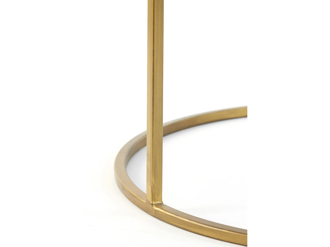 Table basse DUARTE - Ø75x44cm - Doré - Lot de 2