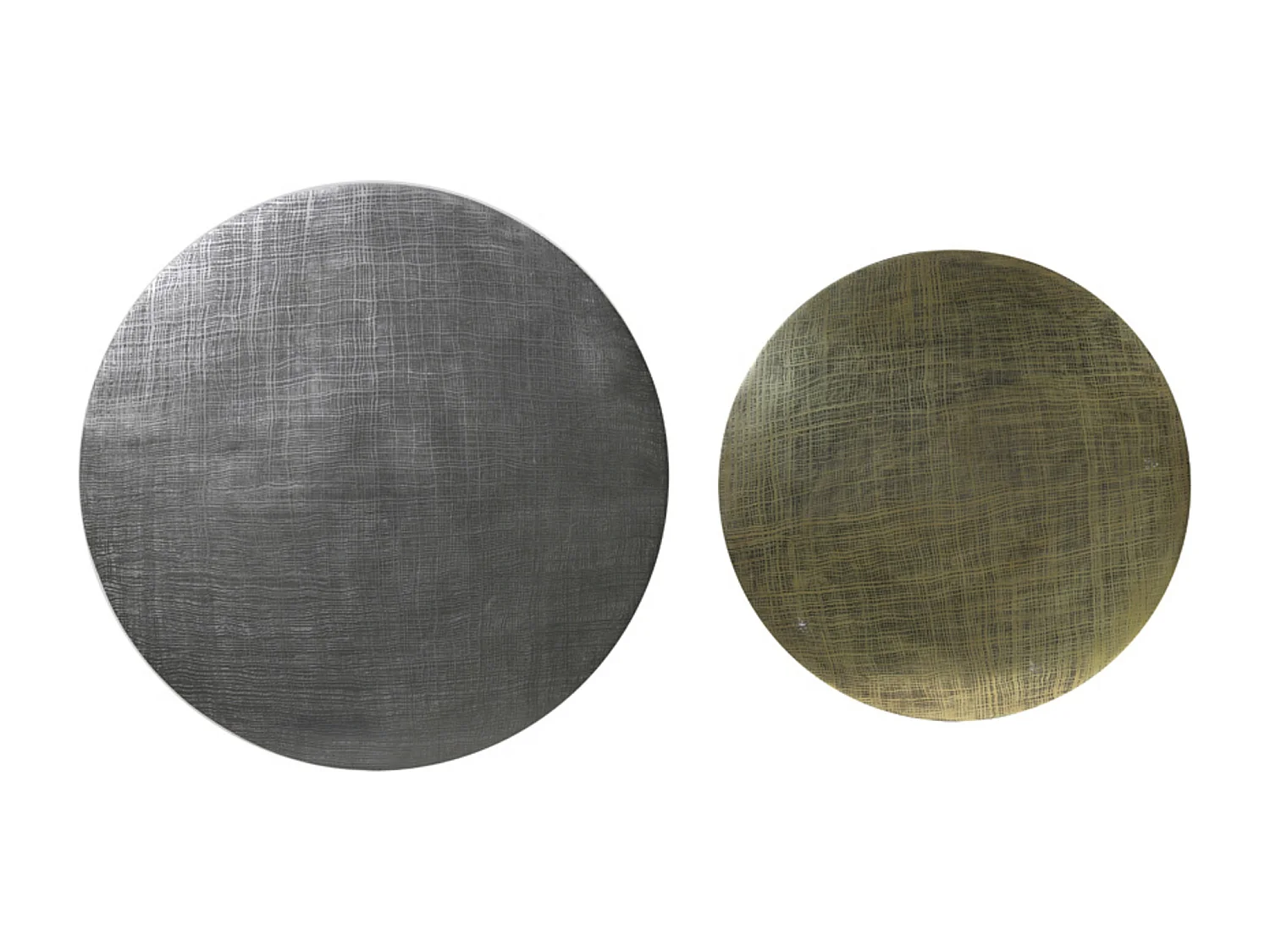 Table basse RENGO - Ø76x41cm - Noir - Lot de 2