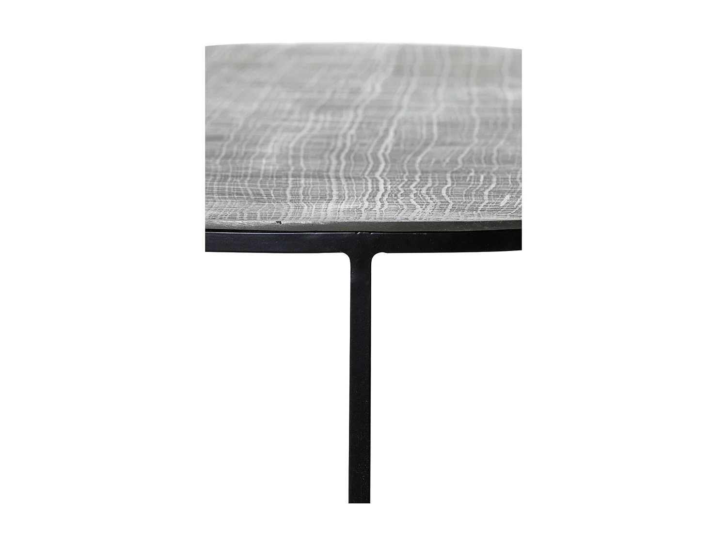 Table basse RENGO - Ø76x41cm - Noir - Lot de 2