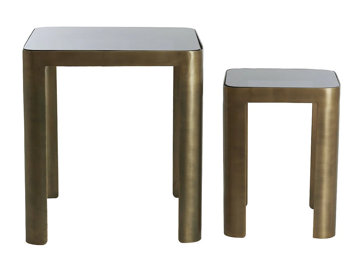 Table d'appoint OXE - Ø45x50cm - Bronze - Lot de 2