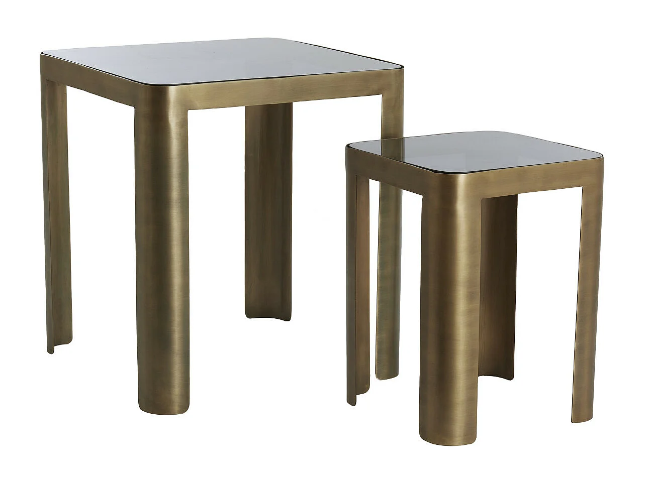 Table d'appoint OXE - Ø45x50cm - Bronze - Lot de 2