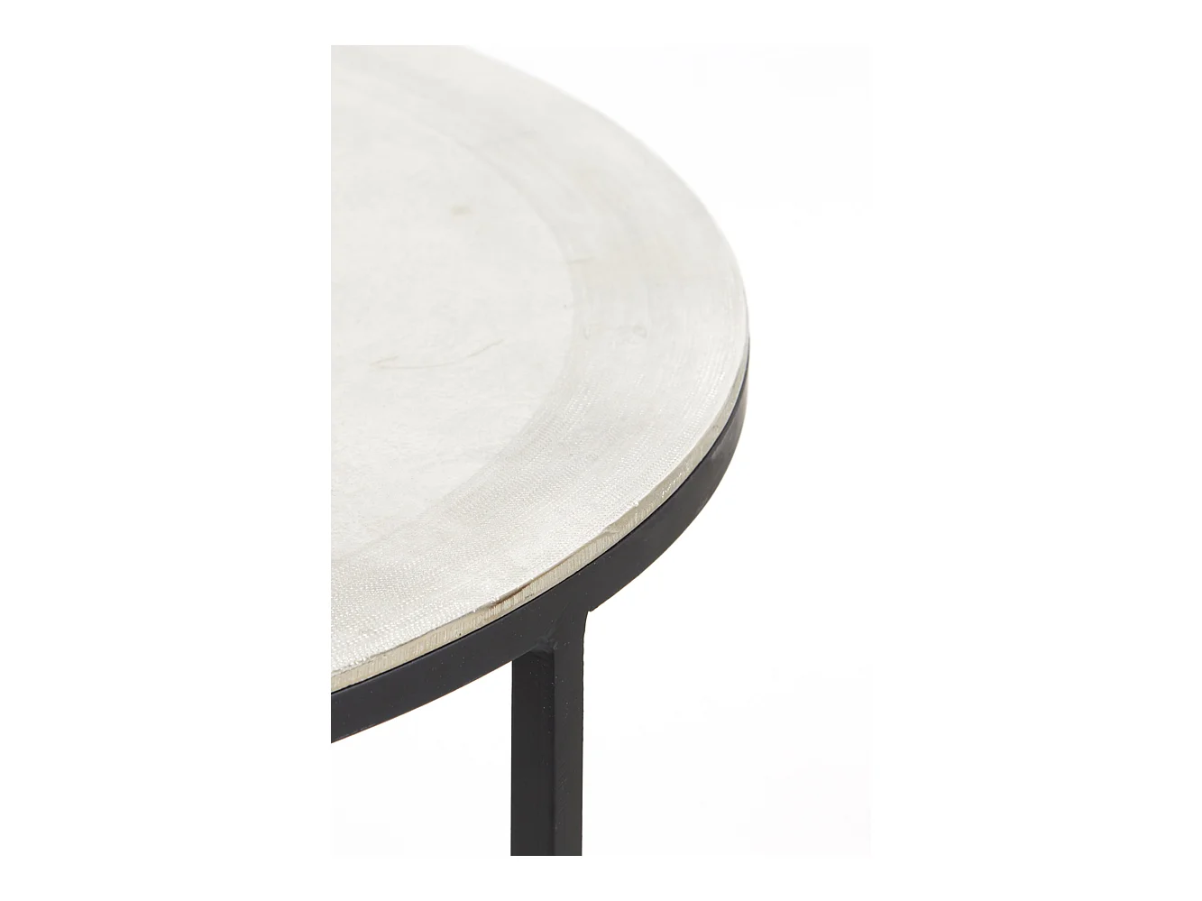 Table basse TALCA - Ø75x45cm - Argent - Lot de 2