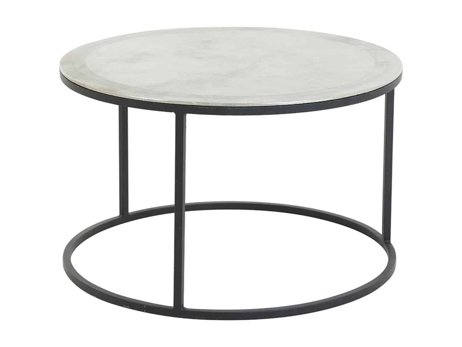 Table basse TALCA - Ø75x45cm - Argent - Lot de 2