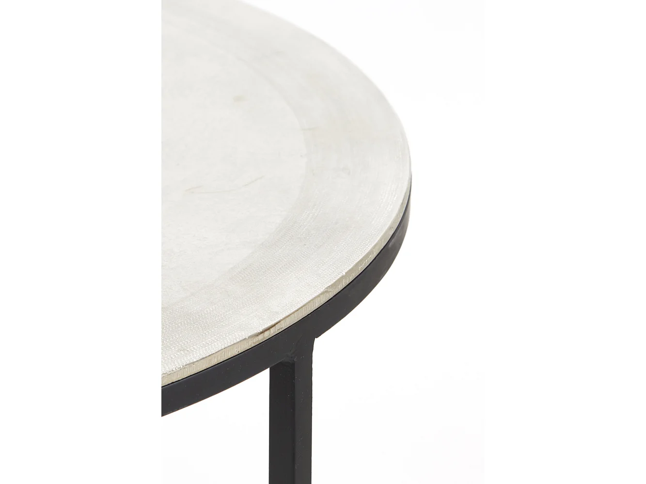 Table basse TALCA - Ø75x45cm - Argent - Lot de 2