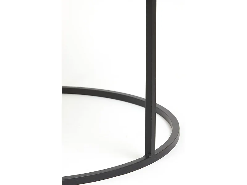 Table basse TALCA - Ø75x45cm - Argent - Lot de 2