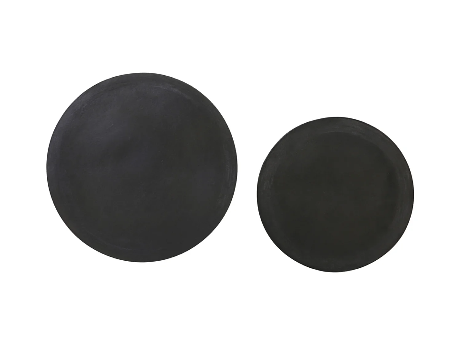 Table d'appoint TALCA - Ø49x50,5cm - Noir - Lot de 2