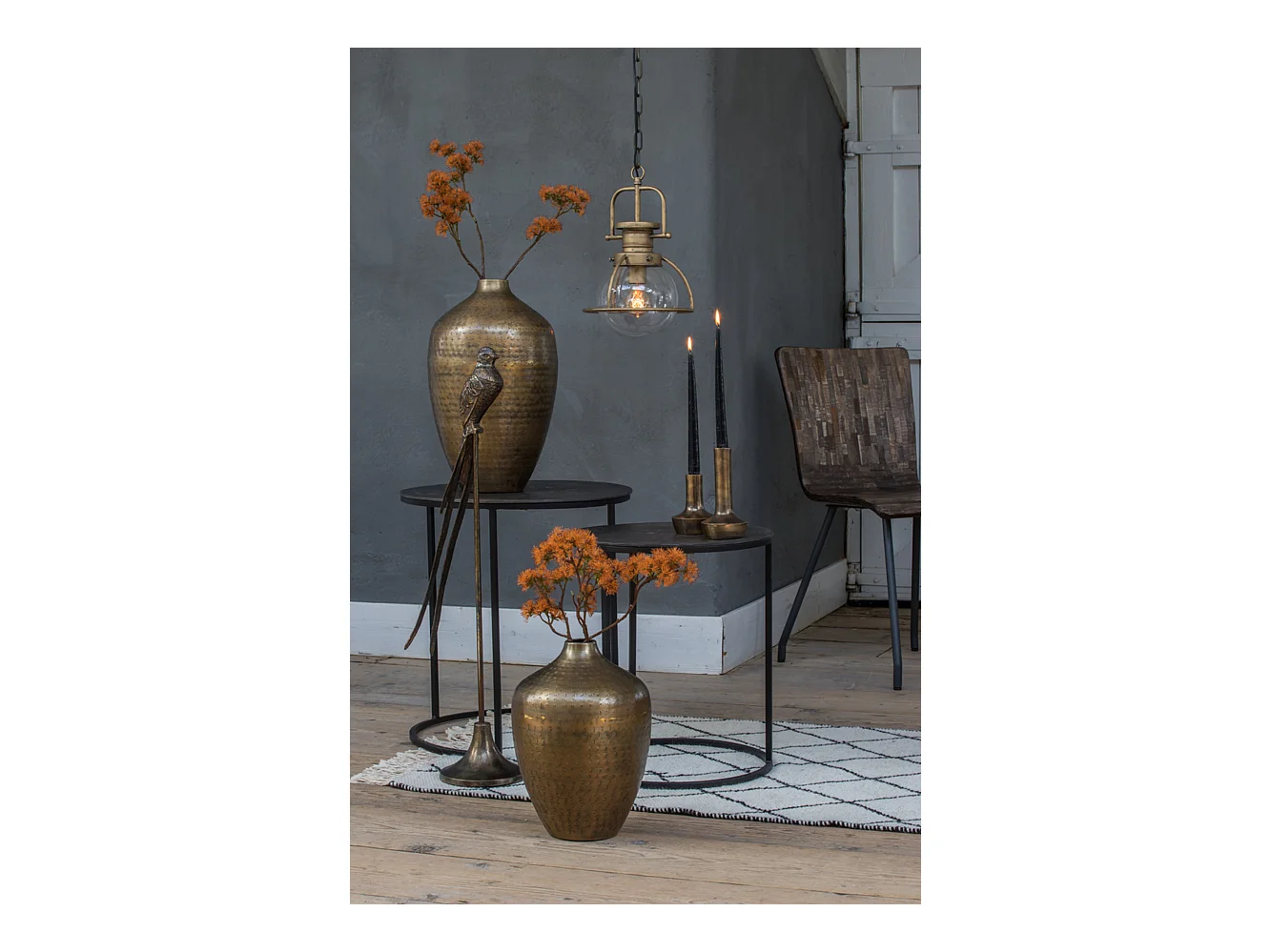 Table d'appoint TALCA - Ø49x50,5cm - Noir - Lot de 2