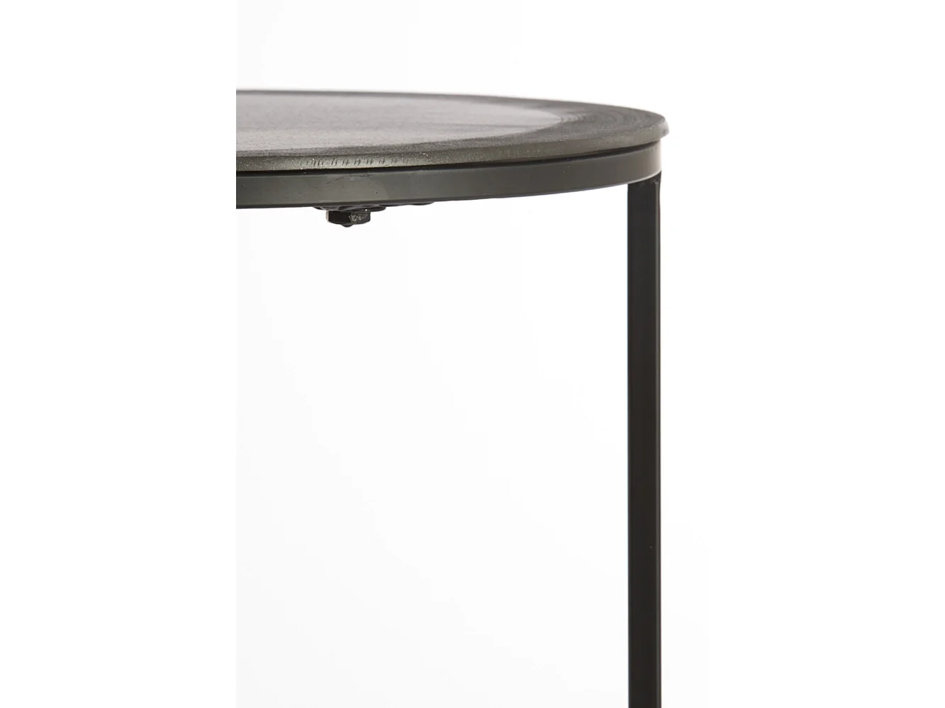 Table d'appoint TALCA - Ø49x50,5cm - Noir - Lot de 2