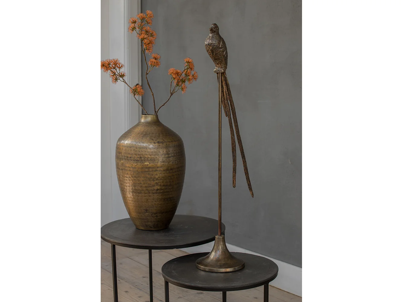 Table d'appoint TALCA - Ø49x50,5cm - Noir - Lot de 2