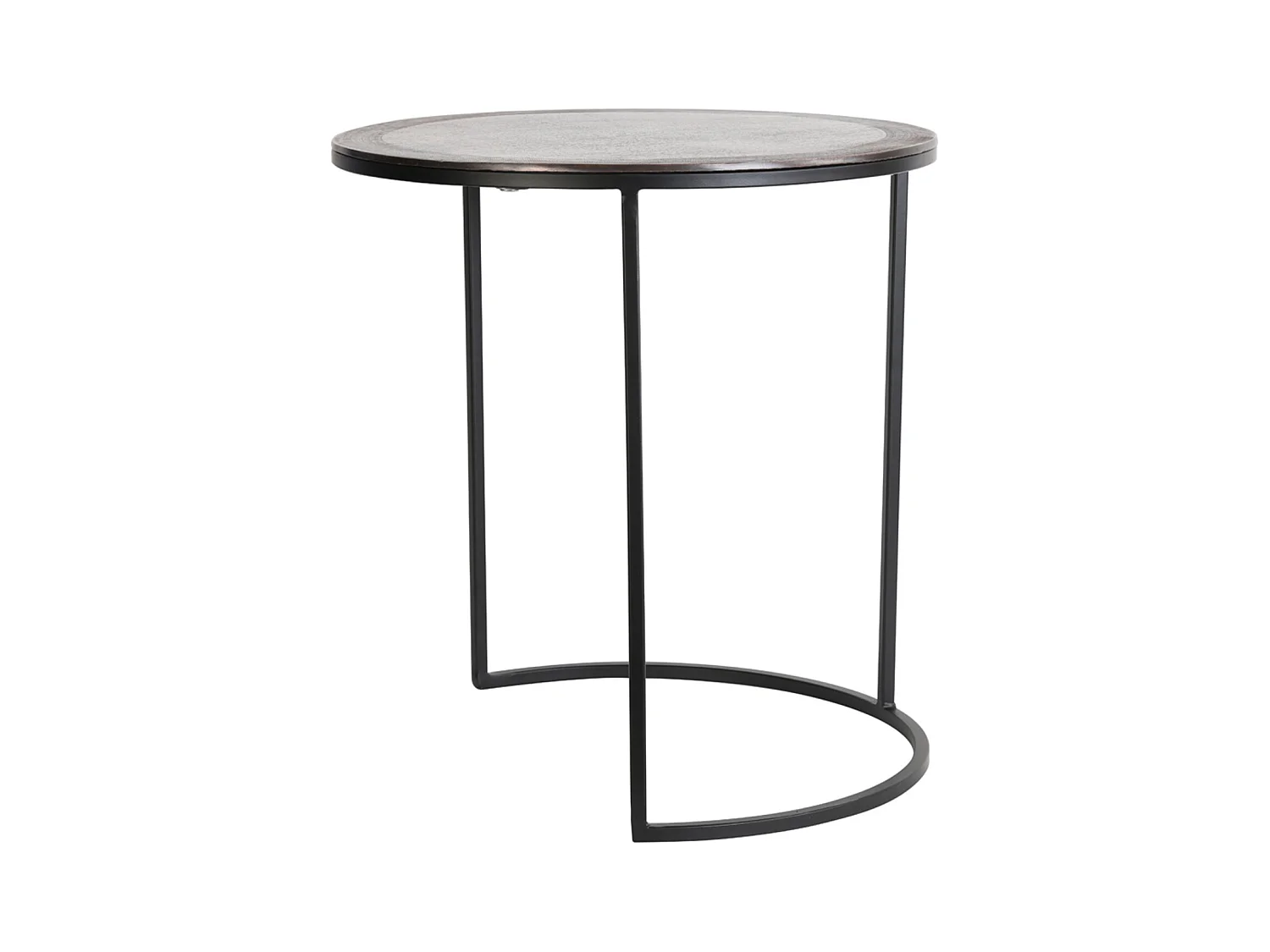 Table d'appoint TALCA - Ø50x52cm - Bronze - Lot de 2
