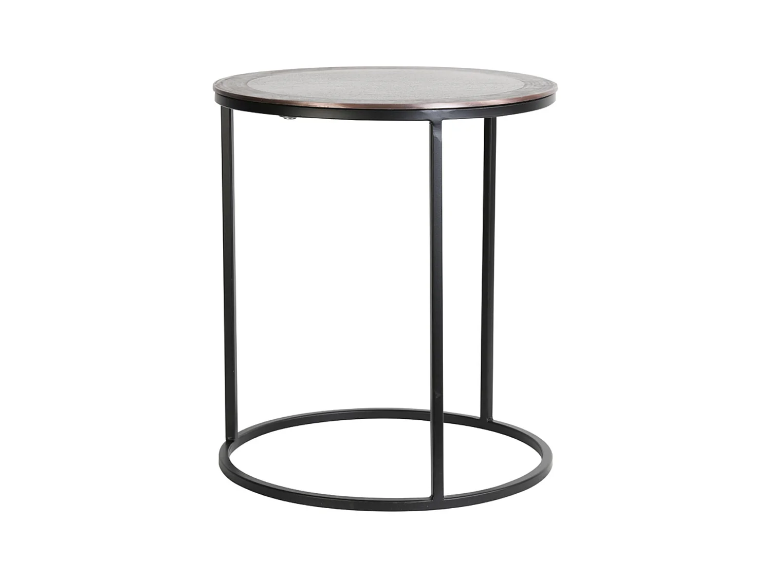 Table d'appoint TALCA - Ø50x52cm - Bronze - Lot de 2